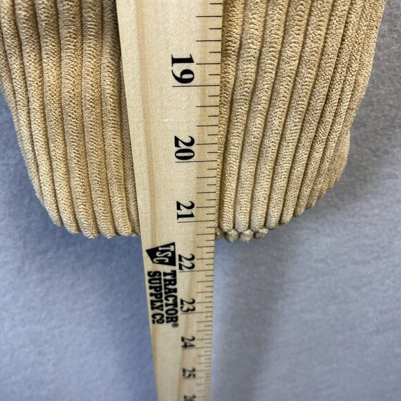 7 For All Mankind Corduroy Jacket Womens Size XS Crop Puffer Beige 81532 Trendy - Picture 7 of 14